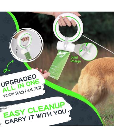 Moestar 360 Tangle-Free Dog Leash | 3M/10FT with Poop Bag Holder for Small & Medium Dogs (Green) - International Shipping Available - Buy Online on SooperMarket.com