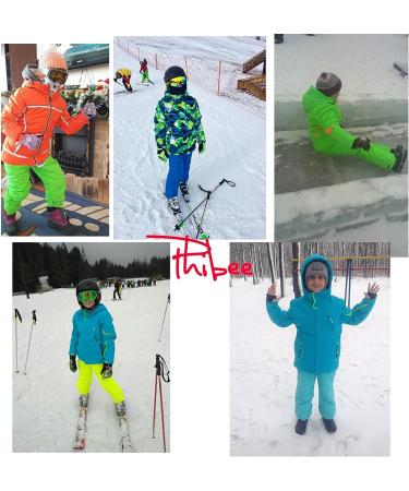 PHEBEE Boys' Blue Waterproof Ski Pants - Size 8 | Breathable Polyester Snowboard Pants - Buy Online on SooperMarket.com