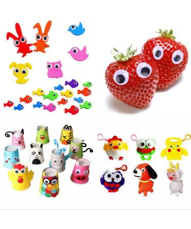 CCINEE 988 Pieces Self-Adhesive Black Wiggle Googly Eyes | Craft & Sewing Supplies 5mm-100mm - Buy Online on SooperMarket.com