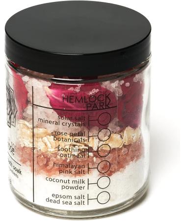 Hemlock Park Coconut Milk Bath Soak with Organic Botanicals and Mineral Salts - Scarlet Rose 8 oz - Buy Online on SooperMarket.com