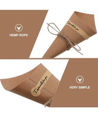 Cabilock 150 Pcs Cone Cake Tube Floral Paper for Bouquets Candy Paper Cones Black Petals Food Rope Kraft Paper Colorx3pcs 15x15x0.1cmx3pcs - Buy Online on SooperMarket.com