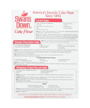 Swans Down Regular Cake Flour 2 Pound Boxes - Pack of 2 | Premium Quality Baking Flour - Buy Online on SooperMarket.com