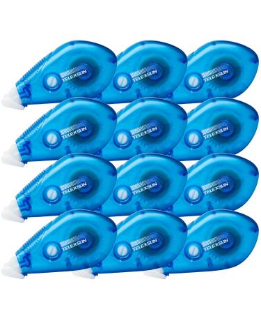 TELEXSUN Double Sided Adhesive Dots Glue Runner Dot Tape Runner Roller Permanent Adhesive Dispenser Dots Roller Applicator 0.31-Inch by 315-Inch (12 Pack Green)