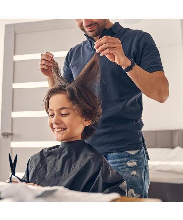 Black Hair Cutting Cape with Neck Duster Brush Professional Barber Cape Hairdressing Gown Waterproof Salon Barber Gown with Adjustable Barbers Cape for Hair Styling Cutting Coloring Styling - Buy Online on SooperMarket.com