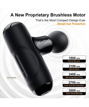 BOB AND BRAD Q2 Mini Massage Gun: Portable Pocket-Sized Percussion Massager with Carry Case - Buy Online on SooperMarket.com