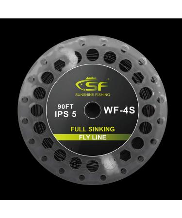 SF Full Sinking Fly Fishing Line | Weight Forward Taper | Freshwater WF4-9 | 90FT IPS3/IPS5 | Black | Full Sink | WF4S-90FT-5IPS - Buy Online on SooperMarket.com