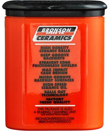 Bronson Speed Ceramic Skateboard Bearings Set with Cleaning Unit, Spacers, Washers, and Extra Shields - Buy Online on SooperMarket.com