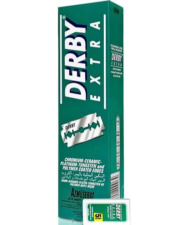 100 "Derby Extra Professional" Double Edge Razor Blades for straight razor