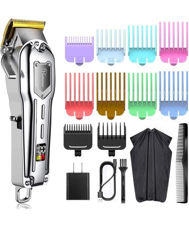Hatteker Mens Hair Clipper Cordless Hair Trimmer Professional Haircut Barber Kit Hair Cutting Kit