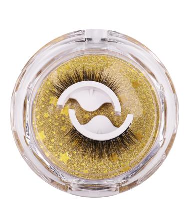 2 Pairs Self Adhesive Eyelashes Reusable Eyelashes Fake Eyelashes without Glue for Women and Girls (W03-2 Paired)
