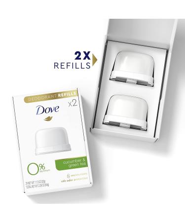 Dove Deodorant Refills Refill Kit 0% Aluminum Cucumber & Green Tea Aluminum Free Deodorant 1.13 oz Cucumber Green Tea 1.13 Ounce (Pack of 1) - Buy Online on SooperMarket.com