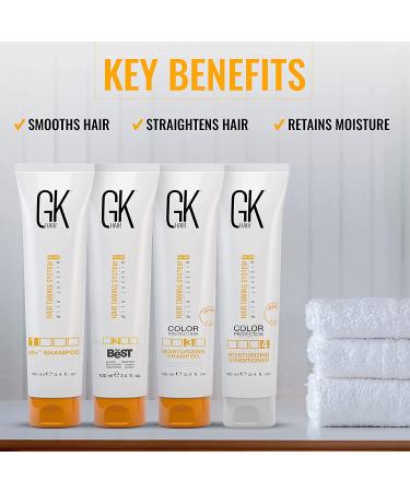 GK HAIR Global Keratin Smoothing Treatment - Professional Brazilian Complex | 3.4 Fl Oz/100ml - Buy Online on SooperMarket.com