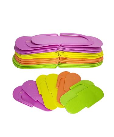 JOVANA 36 Pair Disposable Foam Pedicure Slippers - Multi Color Flip Flop for Salon Nail Spa - Buy Online on SooperMarket.com