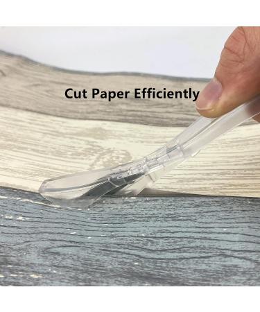 CARTINTS Paper Cutter with Hidden Knife Blade  Safety Wrapping Paper Cutter Safety Cutter Paper Trimmer for Adhesive Vinyl  Plastic Film  Craft Paper  Photo&Scrapbooking  5.7X 0.6inch Transparent - Buy Online on SooperMarket.com