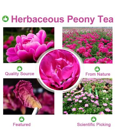 100% Natural Herbacous Peony Tea - Anti-Aging & Freckles Removal | Pink Peony Bud Flower Tea 30g - Buy Online on SooperMarket.com