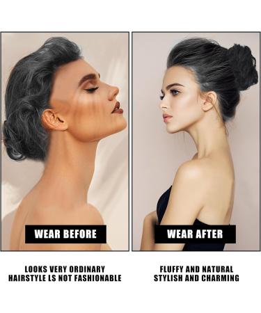 Long beard ball head wig bun grab clip Fluffy natural scrunchie bridal cocktail hairpin Messy Hair Bun Extensions Curly Wavy Hair Scrunchies Ponytail Hair Extensions (Natural Black) - Buy Online on SooperMarket.com