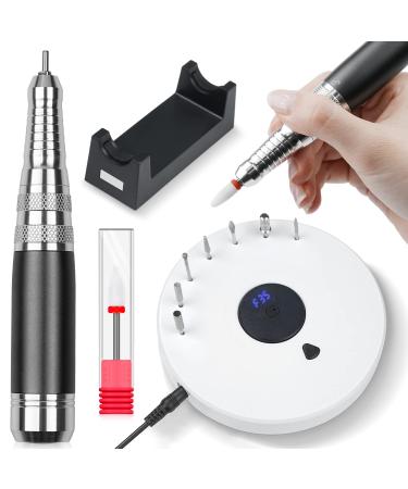 Saviland Professional Nail Drill 35000RPM  Rechargeable Electric Nail File  Low-Noise Electric Nail Drill Machine Acrylic Nail Gel Polish Remover Machine with Ceramic Nail Drill Bit  Gift for Women