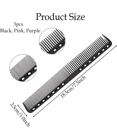 3 Pcs Cutting Comb Fine Tooth Comb Hair Cutting Comb Highlighting Comb Clipping Comb Hair Styling Comb for Hair Barber Salon Barber Comb for Women Men Hairdressing Tool - Buy Online on SooperMarket.com