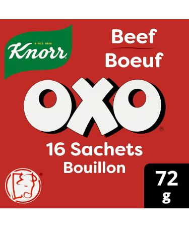 Knorr OXO Bouillon for adding rich deep flavour to soups and stews Beef Sachets easy to use quick to dissolve 72 g pack of 14 - Buy Online on SooperMarket.com
