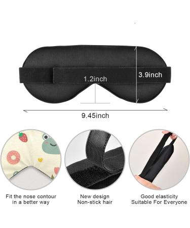 Haskirky Light Blocking Eye Mask - Adjustable for Adults, Perfect for Travel, Yoga, and Deep Sleep - Cute Cartoon Frog Design - Buy Online on SooperMarket.com