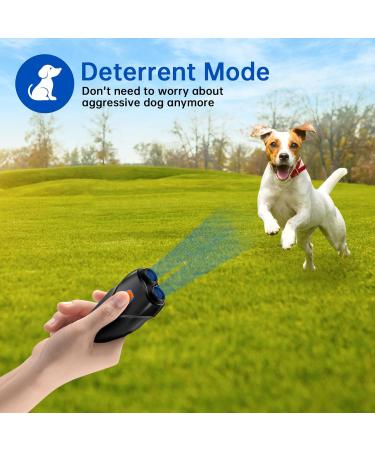 PWEZON Rechargeable Ultrasonic Anti Dog Barking Device | Dual Sensor Deterrent with Training Modes and LED Flashlight - 25 FT Range - Buy Online on SooperMarket.com