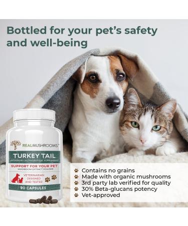 Turkey Tail Pet Support - Vet-Approved Dog Multivitamins for Immune & Gut Health (90ct) - Buy Online on SooperMarket.com