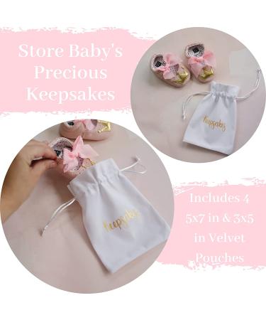 Rayne Baby Princess Memory Book Kit | Baby Journal Scrapbook with Keepsake Box, Pouches & Boho Milestone Stickers | Girl Baby Album | Perfect Princess Baby Gift - Buy Online on SooperMarket.com