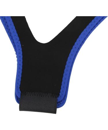 Adjustable Breathable Anti-Snoring Chin Strap - Black with Blue Edge - Buy Online on SooperMarket.com