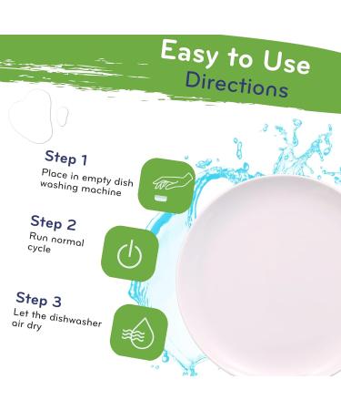 Heavy Duty Dishwasher Cleaner - Septic Safe Odor & Limescale Removal - 12 Unscented Tablets for 12 Month Supply - Buy Online on SooperMarket.com