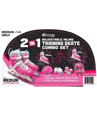 Chicago Skates Inline Training Combo Set Small Pink - Size J10-J13 - Buy Online on SooperMarket.com