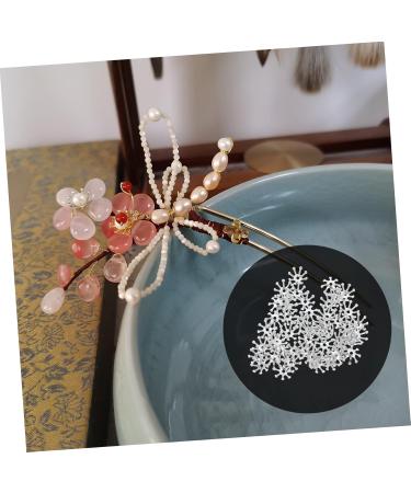 FOMIYES 100 Pcs Hairpin Accessories Applique Bride Flowers 1X1cmx2pcs Silverx2pcs - Buy Online on SooperMarket.com
