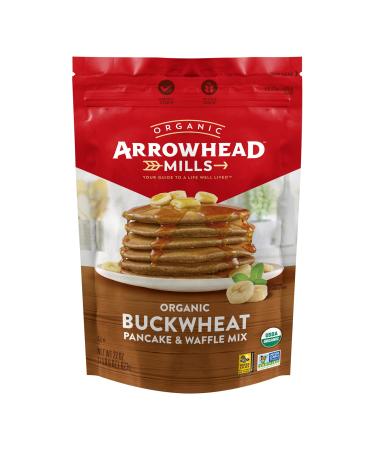 Arrowhead Mills Organic Pancake & Waffle Mix, 22oz, Buckwheat Buckwheat 1.375 Pound (Pack of 1)