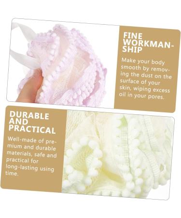 2pcs Flower Bath Ball & Loofah Set - Exfoliating Scrubber for Rich Foaming Bath | Travel-Friendly Body Cleanser - Buy Online on SooperMarket.com