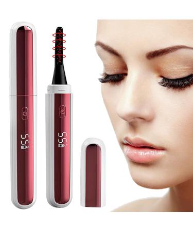 Heated Eyelash Curler Electric Eyelash Curler with 8 Seconds Quick Heating 4 Temperature Modes Anti-Burn Eyelash Brush Heated Eyelash Curler Long-Lasting Styling
