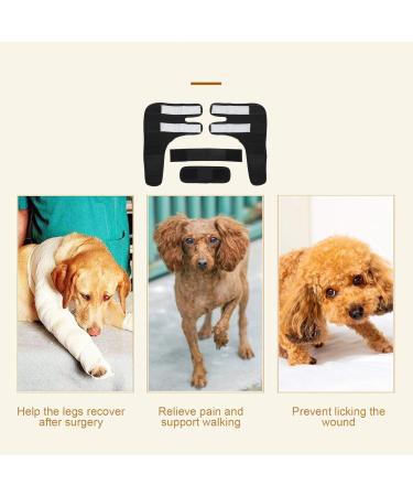 Dog Leg Brace Stability Pet Elbow Brace Convenient Steady for Pet Elbow Pad Puppy Dog(Black M) - Buy Online on SooperMarket.com