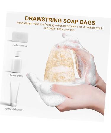 Baluue 6pcs Soap Bag Toilet Soap Pouch Exfoliating Soap Pocket Bar Soap Pouch Soap Storage Bag Beige Sisal - Buy Online on SooperMarket.com