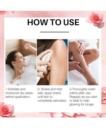 Trendyfave Self Tanning Oil Mist Natural Looking Fake Tan Hydrating Self Tanner Spray Long-lasting Rose Fragrance Body & Face Mist for Women Girls Self Tan Oil Cruelty-Free & Vegan - Buy Online on SooperMarket.com