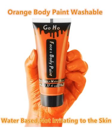 Go Ho Orange Cream Face Body Paint 2.37oz - Water Based Makeup for Kids Party, Cosplay, Halloween Festivals - Buy Online on SooperMarket.com