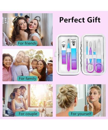 Premium Manicure Set for Men & Women - Travel Nail Grooming Kit with Rainbow Case - Perfect Gift for Family & Friends - Buy Online on SooperMarket.com