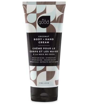 All Good Hand & Body Lotion | Moisturizing Organic Lotion for Dry Skin  Hands & Body | Essential Oils  Calendula  Cocoa Butter | Whipped Texture  Non-Greasy Body Butter  Vegan(Coconut) Coconut 6 Fl Oz (Pack of 1)