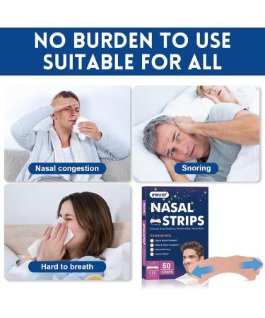 50Pcs Nasal Strips for Snoring Extra Strength Nose Strips Breathing Nose Tape for Sports and Sleep Anti Snoring Strips Help Stop Snoring and Nasal Congestion Relief Tan 50 pcs - Buy Online on SooperMarket.com