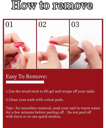 Kalolary 32PCS Red Gel Nail Polish Strips | Waterproof Adhesive Full Wrap Stickers with Nail File and Stick | UV/LED Lamp Required - Buy Online on SooperMarket.com