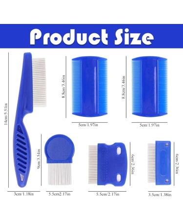 6 PCS Flea Comb for Cats Double Sided Professional Pet Flea Comb Cat Flea Comb with Fine Tooth Float Hair Tear Stain Removal Tool Flea Comb for Dogs for Small Medium & Large Pets - Buy Online on SooperMarket.com