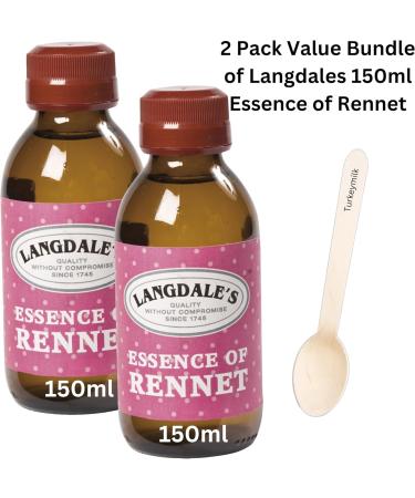 Essence of Rennet 2 x 150ml Bundle Containing 2 Bottles of Langdale's Essence of Rennet 150ml For Cheese Making - Buy Online on SooperMarket.com