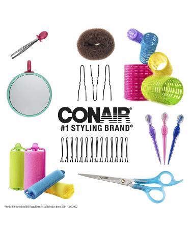 Conair Jumbo Foam Rollers in Pink - 9 Count Set in Zipper Case | Self-Fastening, Reusable - Pack of 1 - Buy Online on SooperMarket.com