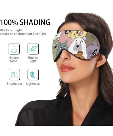 Haskirky Light Blocking Eye Mask - Breathable & Adjustable for Adults, Perfect for Travel, Yoga, Meditation & Deep Sleep - Comfortable & Smooth Office Sleep Mask - Colored Cartoon Design - Buy Online on SooperMarket.com