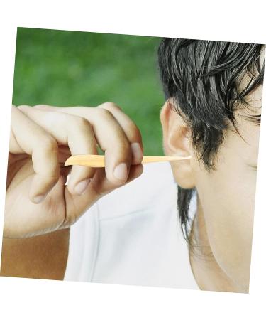 Healvian 2 Pcs Croissant Ear Pick: Ear Cleaning Tools, Travel Ear Plugs Wood Tools, Earwax Removal Swab, Cerumen Spoon, Ear Wax Removal Tool - 11.3x1.1x0.2cm - Buy Online on SooperMarket.com