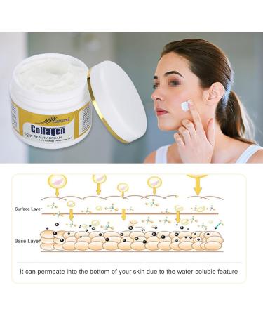 80g Collagen Beauty Cream Made with Pure Humanlike Collagen Anti Aging Face Hydrating Moisturizer City Beauty Sculpting Cream Skin Firming Cream Smooth Wrinkles And Fine Lines - Buy Online on SooperMarket.com