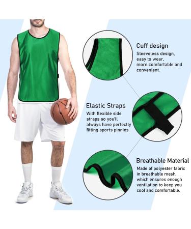 TOWOLF 6PCS Green Scrimmage Vests - X-Large Soccer Training Pinnies for Team Practice - Buy Online on SooperMarket.com