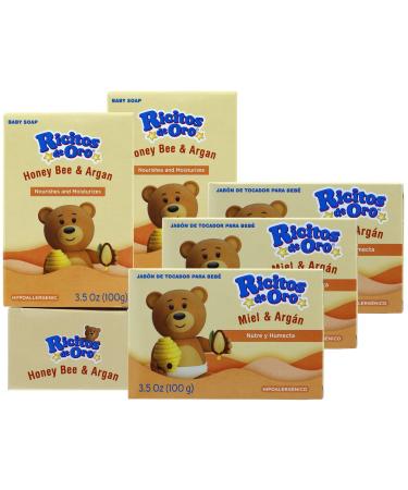 Ricitos de Oro Honey Bee Bar Soap Hypoallergenic Bar Soap Assists in Moisturizing Baby's Skin Delicate Skin 6-Pack of 3.5 Oz 6 Bar Soaps. Honey 1 Count (Pack of 6)